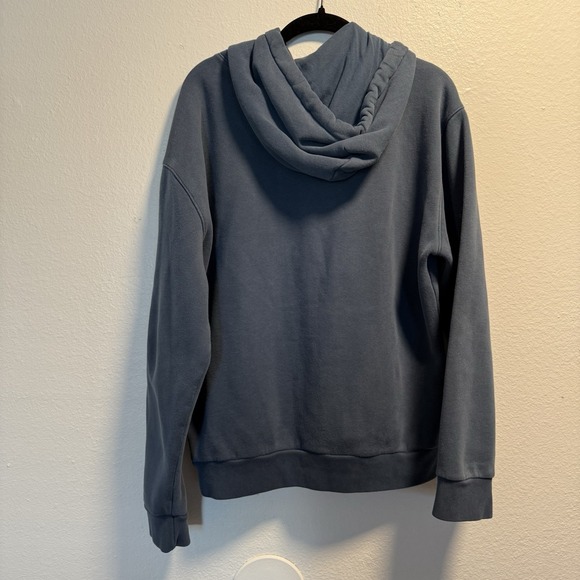 Hollister Men's Hoodie Navy Blue Stonewash Sweatshirt Medium - Picture 2 of 8